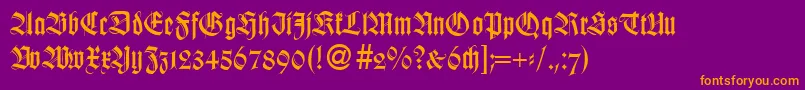 WildordbNormal Font – Orange Fonts on Purple Background