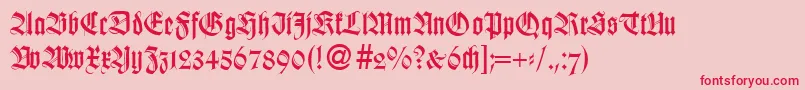 フォントWildordbNormal – ピンクの背景に赤い文字
