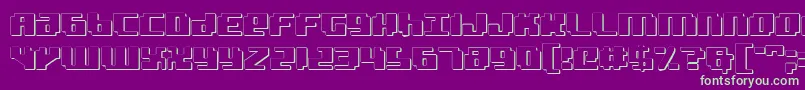 Badrobot3D Font – Green Fonts on Purple Background