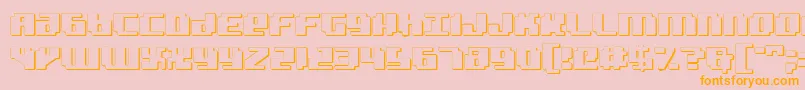 Badrobot3D Font – Orange Fonts on Pink Background