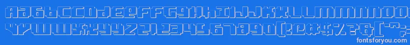 Badrobot3D Font – Pink Fonts on Blue Background