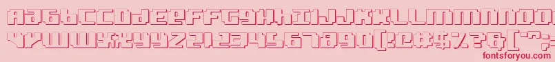 Badrobot3D Font – Red Fonts on Pink Background