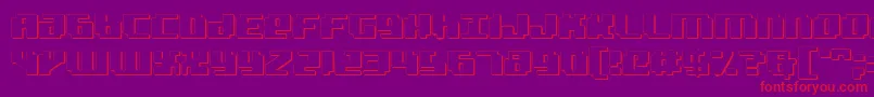 Badrobot3D Font – Red Fonts on Purple Background
