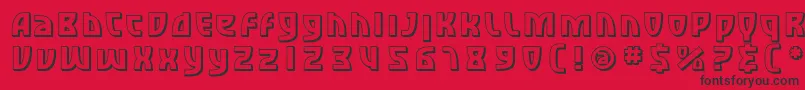 SfRetroesqueShaded Font – Black Fonts on Red Background
