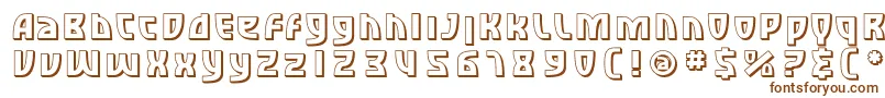 SfRetroesqueShaded-fontti – ruskeat fontit valkoisella taustalla