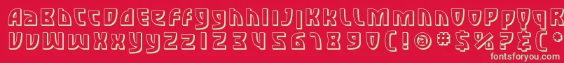 SfRetroesqueShaded Font – Green Fonts on Red Background