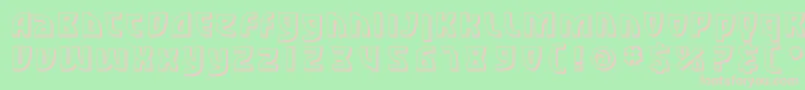 SfRetroesqueShaded Font – Pink Fonts on Green Background