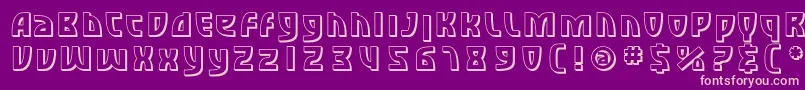 SfRetroesqueShaded Font – Pink Fonts on Purple Background