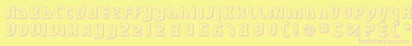 Czcionka SfRetroesqueShaded – różowe czcionki na żółtym tle