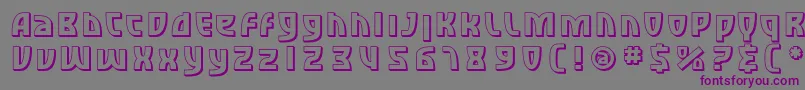 フォントSfRetroesqueShaded – 紫色のフォント、灰色の背景