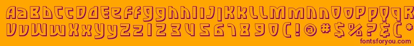 SfRetroesqueShaded Font – Purple Fonts on Orange Background