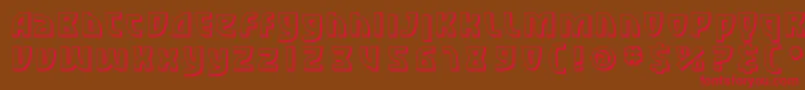 SfRetroesqueShaded-Schriftart – Rote Schriften auf braunem Hintergrund