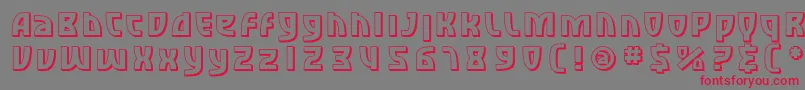フォントSfRetroesqueShaded – 赤い文字の灰色の背景