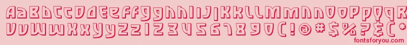 SfRetroesqueShaded Font – Red Fonts on Pink Background