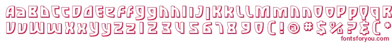 SfRetroesqueShaded Font – Red Fonts on White Background