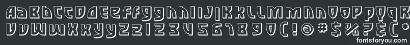 フォントSfRetroesqueShaded – 白い文字