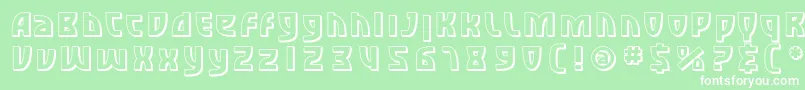 SfRetroesqueShaded Font – White Fonts on Green Background