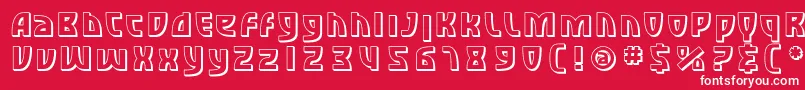 SfRetroesqueShaded Font – White Fonts on Red Background