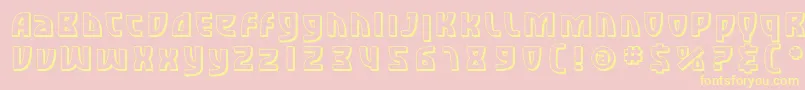 SfRetroesqueShaded Font – Yellow Fonts on Pink Background