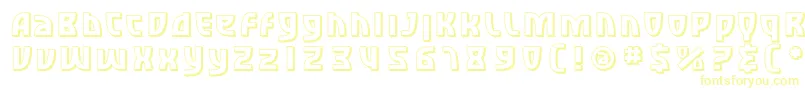 SfRetroesqueShaded-Schriftart – Gelbe Schriften