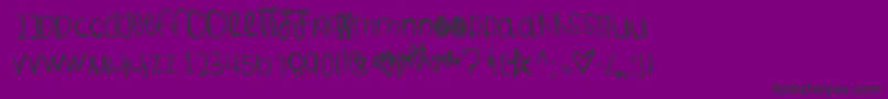 Jupitorsraising Font – Black Fonts on Purple Background