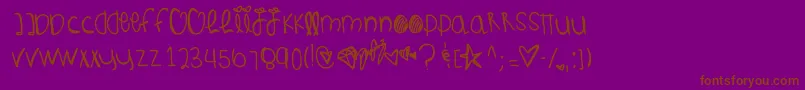 Jupitorsraising Font – Brown Fonts on Purple Background