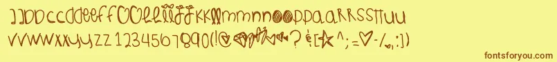 Jupitorsraising Font – Brown Fonts on Yellow Background