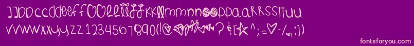 Lisätietoja Jupitorsraising-fontista Jupitorsraising-fontti – vaaleanpunaiset fontit violetilla taustalla