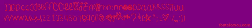 fuente Jupitorsraising – Fuentes Rojas Sobre Fondo Morado