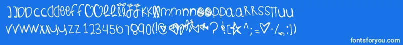 Jupitorsraising Font – White Fonts on Blue Background