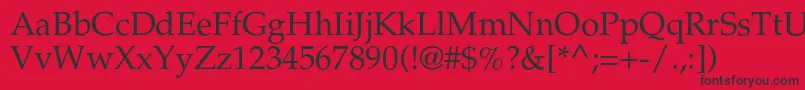 フォントAgpalatialc – 赤い背景に黒い文字