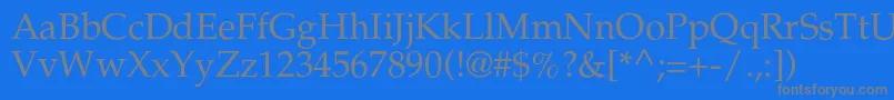 Agpalatialc Font – Gray Fonts on Blue Background