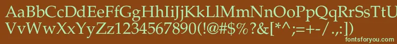 Agpalatialc Font – Green Fonts on Brown Background