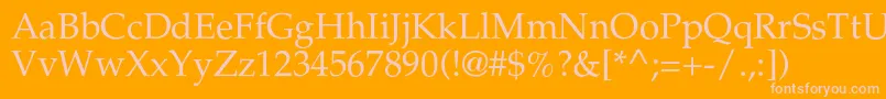 Agpalatialc Font – Pink Fonts on Orange Background