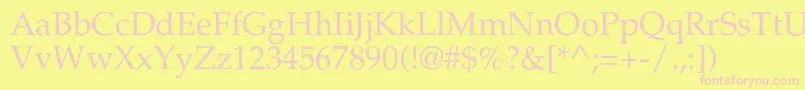 Agpalatialc Font – Pink Fonts on Yellow Background