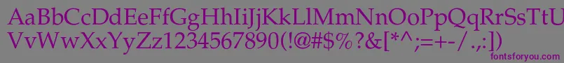 Agpalatialc Font – Purple Fonts on Gray Background