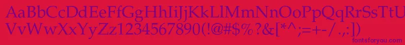 Agpalatialc Font – Purple Fonts on Red Background