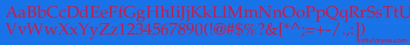 Agpalatialc Font – Red Fonts on Blue Background