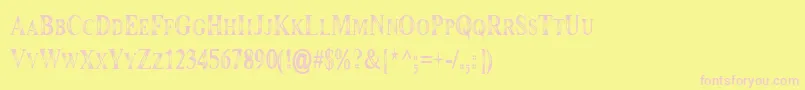 Maranallo ffy Font – Pink Fonts on Yellow Background