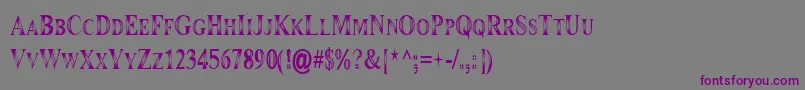Шрифт Maranallo ffy – фиолетовые шрифты на сером фоне