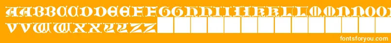 JmhMorenetaCapsIi Font – White Fonts on Orange Background