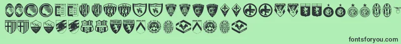 Calcio Font – Black Fonts on Green Background