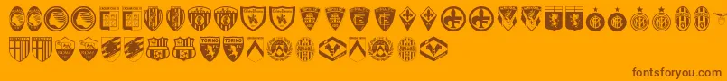 More about Calcio Font Calcio Font – Brown Fonts on Orange Background