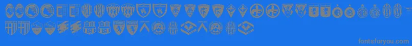 More about Calcio Font Calcio Font – Gray Fonts on Blue Background