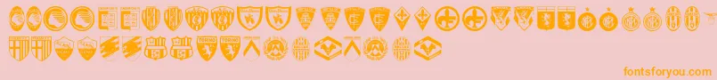 Calcio Font – Orange Fonts on Pink Background