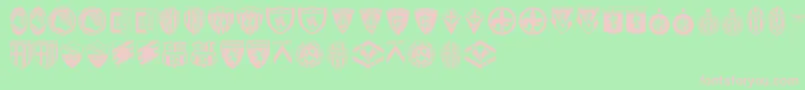 Calcio Font – Pink Fonts on Green Background