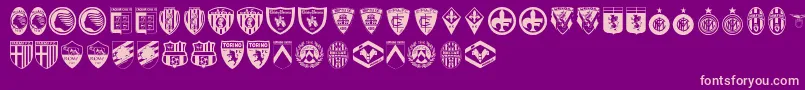 fuente Calcio – Fuentes Rosadas Sobre Fondo Morado