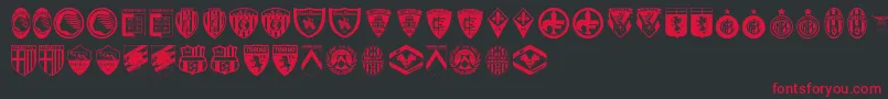 Calcio Font – Red Fonts on Black Background