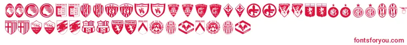fuente Calcio – Fuentes Rojas Sobre Fondo Blanco