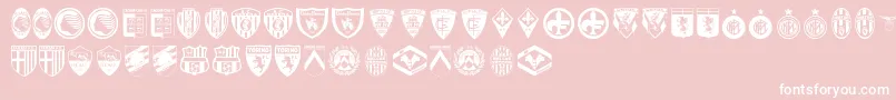Calcio Font – White Fonts on Pink Background